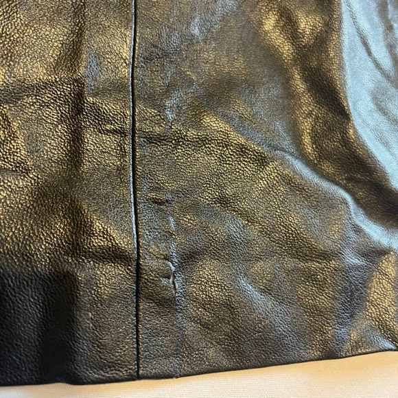 Vince Camuto Black A-line Faux Leather Skirt 4 - Picture 8 of 9